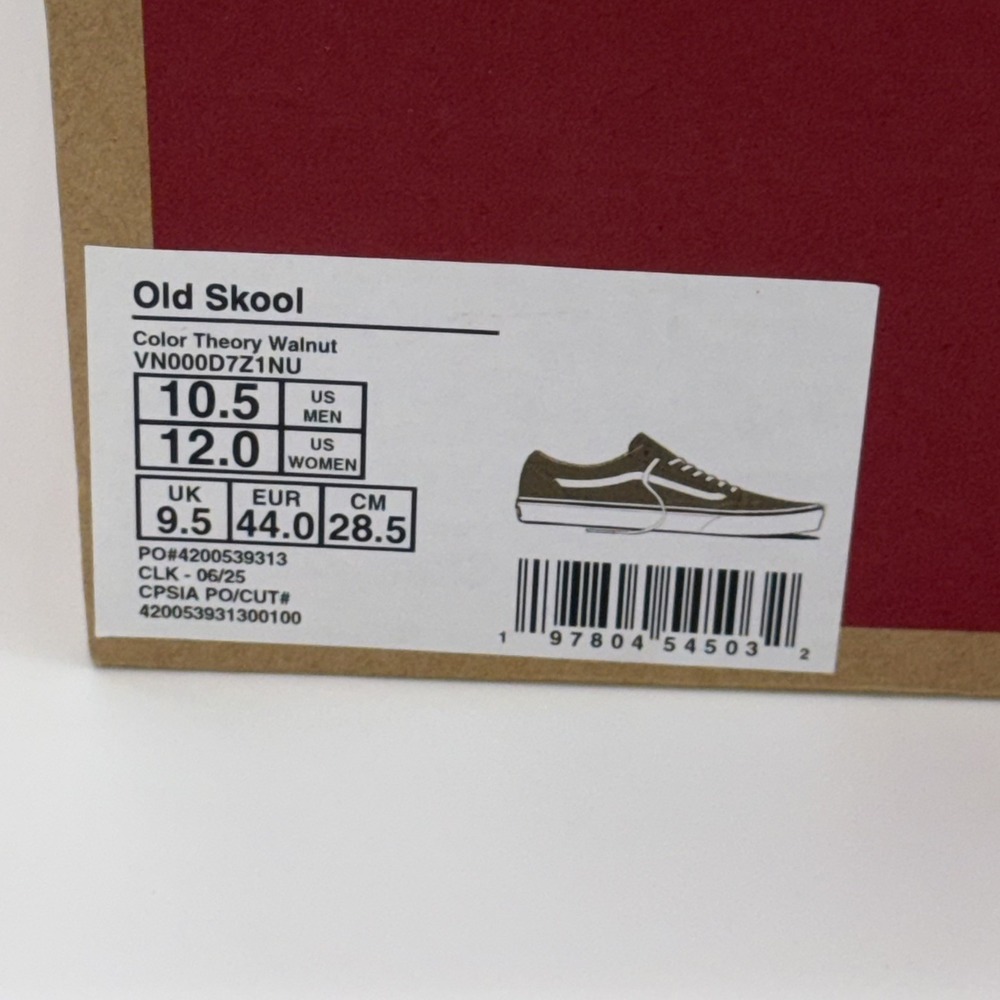 NEW Vans Old Skool Color Theory Walnut Men's 10.5 Women's 12 - Picture 3 of 16